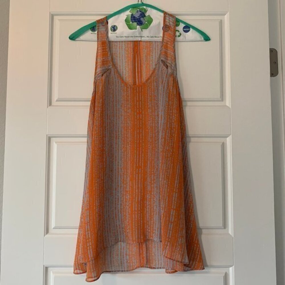 Zoa Sheer Asymmetrical Sleeveless Top